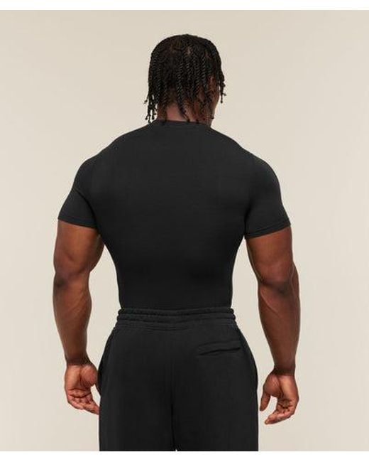 GYMSHARK Black Super Soft Muscle Tee for men