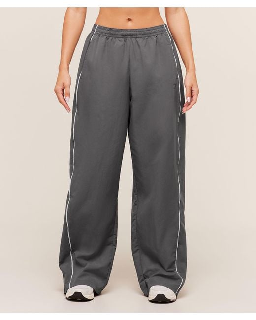 GYMSHARK Gray Wordmark Track Pants
