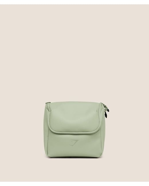 GYMSHARK Green Sleek Washbag