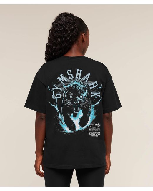 GYMSHARK Black Panther Graphic T-Shirt