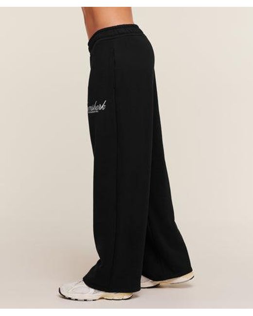GYMSHARK Black Juicy Peach Wide Leg Joggers