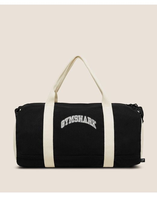 GYMSHARK Black Essentials Duffle Bag