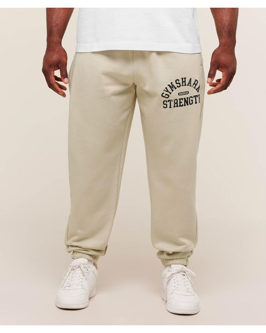 GYMSHARK Natural 2012 Strength Joggers for men