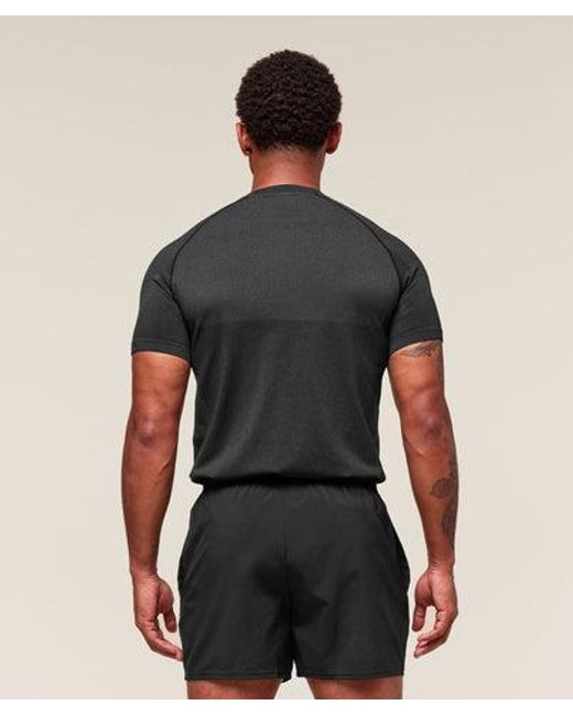 GYMSHARK Black Vital Seamless T-Shirt for men
