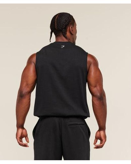GYMSHARK Black Fade Graphic Tank for men