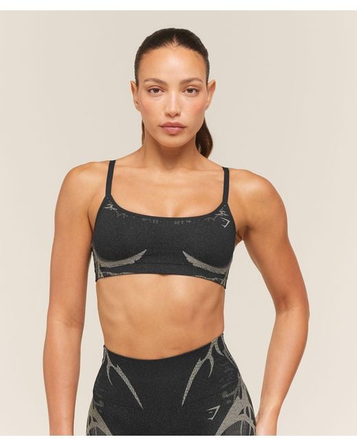 GYMSHARK Black Storm Seamless Sports Bra