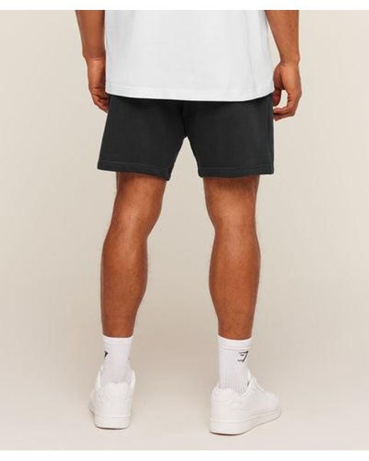 GYMSHARK Black Crest 7" Shorts for men