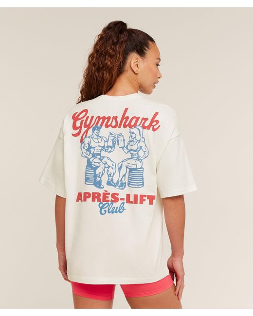 GYMSHARK Multicolor Après-Lift Club Oversized T-Shirt