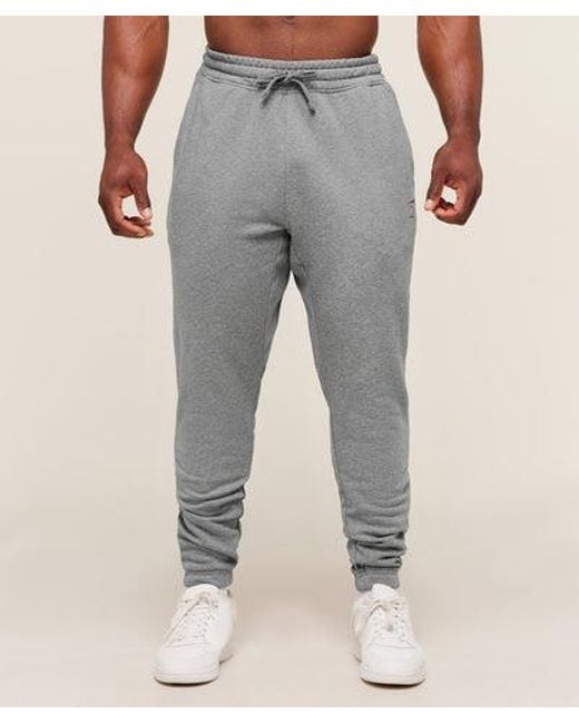 GYMSHARK Gray Power Wordmark Joggers for men