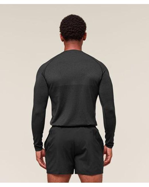 GYMSHARK Black Vital Long Sleeve T-Shirt for men
