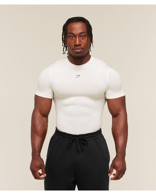 GYMSHARK White Super Soft Muscle Tee for men