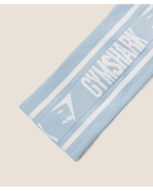 GYMSHARK Blue Diffuse Logo Headband