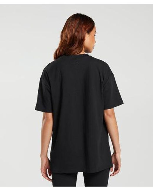 GYMSHARK Black Block Oversized T-Shirt