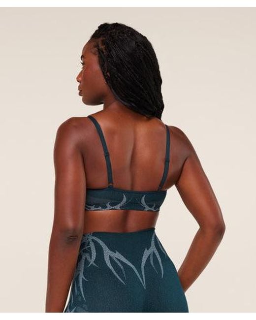 GYMSHARK Blue Storm Seamless Sports Bra