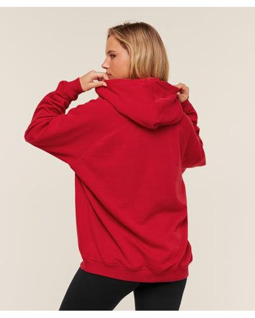 GYMSHARK Red Training Oversized Fleece Hoodie
