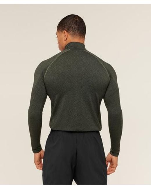 GYMSHARK Green Vital 1/4 Zip for men