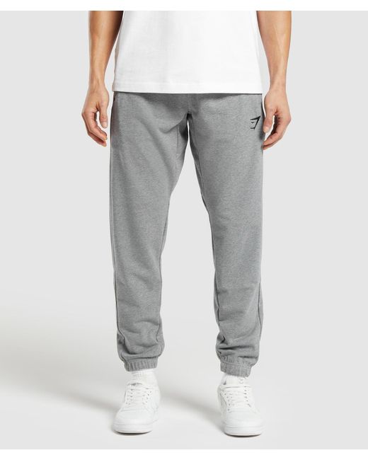 GYMSHARK Gray Essential Oversized Joggers for men