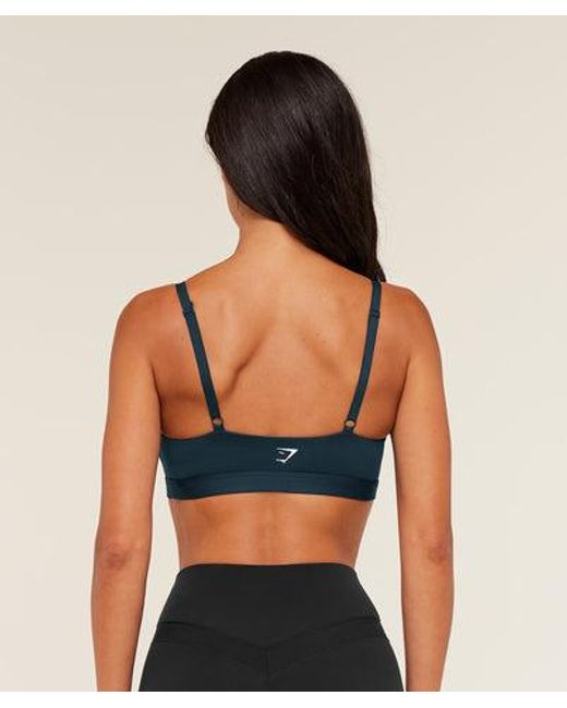 GYMSHARK Blue Balcony Peekaboo Sports Bra