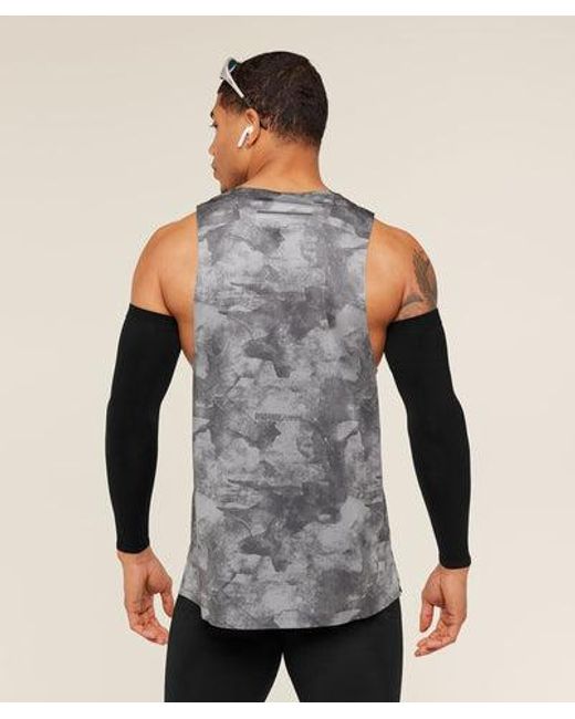GYMSHARK Gray Running Elite Tank for men