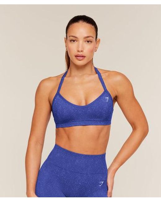 GYMSHARK Blue Adapt Fleck Sports Bra