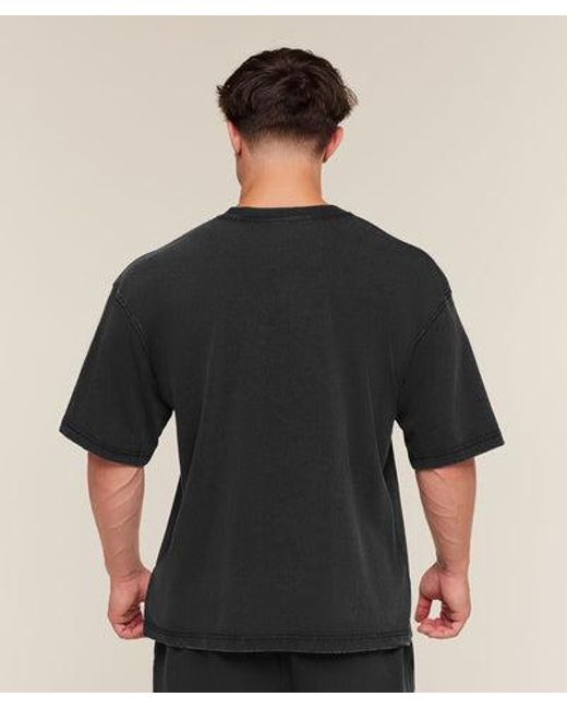 GYMSHARK Black Vintage Legacy T-Shirt for men