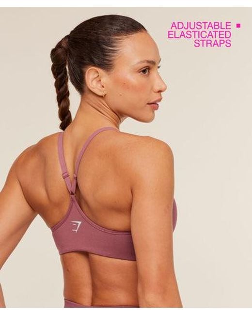 GYMSHARK Pink Interval Seamless Light Support Sports Bra