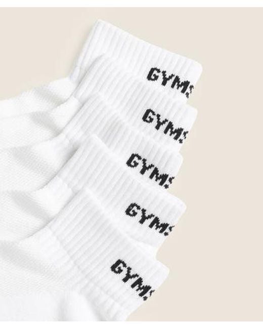 GYMSHARK Natural Quarter Socks 5Pk