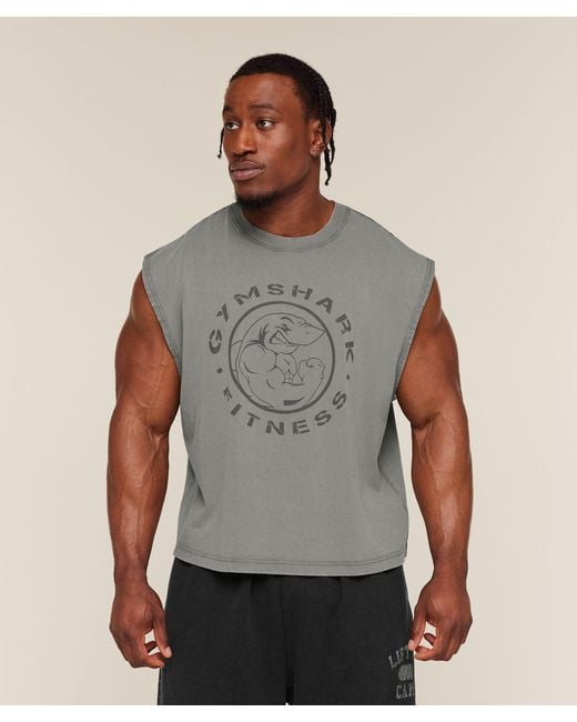 GYMSHARK Gray Vintage Legacy Tank for men