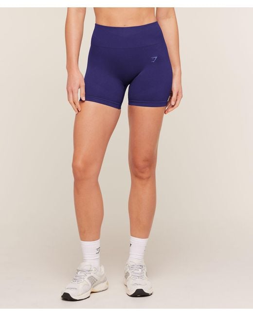 GYMSHARK Blue Poise Seamless Shorts