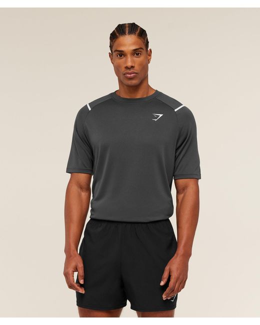 GYMSHARK Gray Arrival Contrast T-Shirt for men
