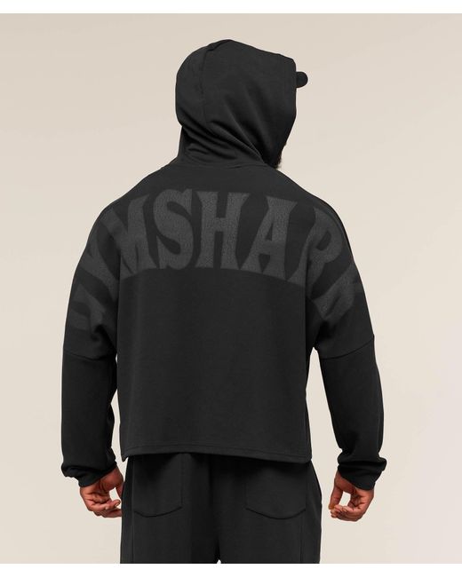GYMSHARK Black Bodybuilding Zip Up Hoodie for men