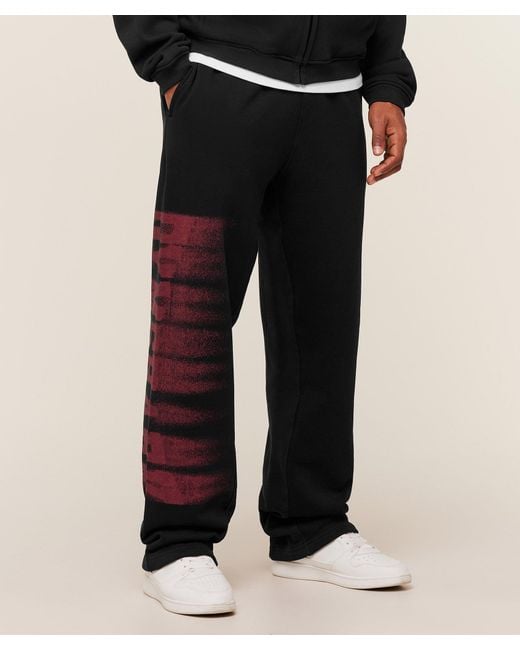 GYMSHARK Black Fade Graphic Straight Leg Pants for men