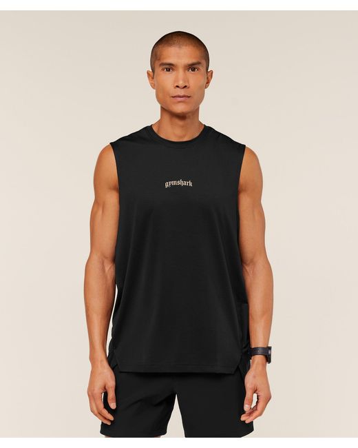 GYMSHARK Black Tactical Tank for men
