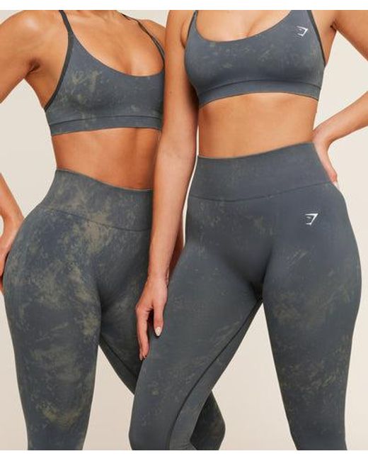 GYMSHARK Blue Washed Leggings