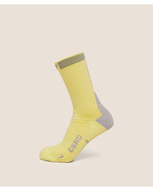 GYMSHARK Yellow Running Elite Crew Single Sock