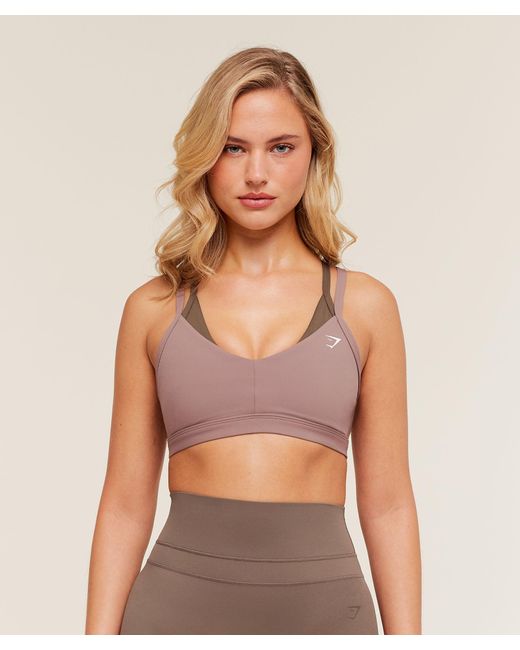 GYMSHARK Red Double Up Sports Bra