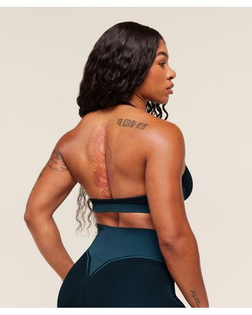 GYMSHARK Black X Analis Seamless Sports Bra