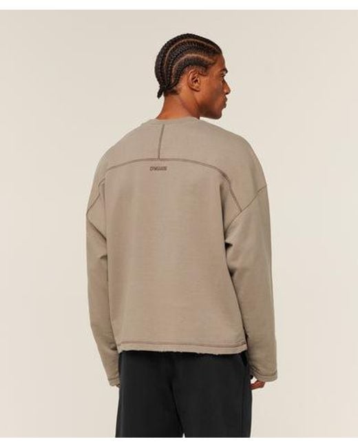 GYMSHARK Natural Re-Rack Crew Neck Pullover for men