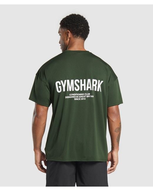 GYMSHARK Green Conditioning Club Oversized T-Shirt for men