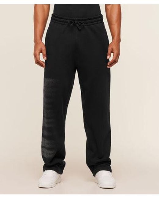 GYMSHARK Black Fade Graphic Straight Leg Pants for men