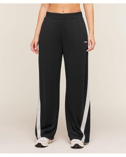 GYMSHARK Black Lightweight Tricot Wide Leg Pants