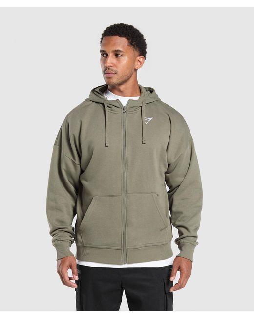 Oversized zip up jacket sale