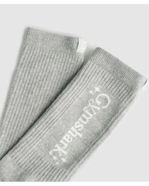 GYMSHARK Gray Script Crew