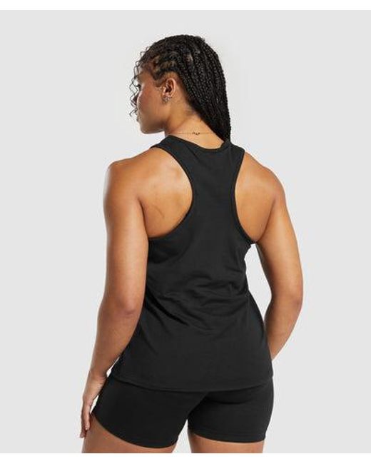 GYMSHARK Black Training Cotton Tank
