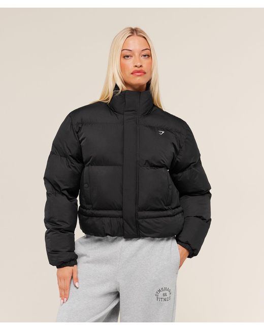GYMSHARK Black Puffer Jacket