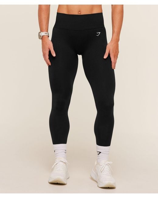 GYMSHARK Black Interval Seamless Leggings