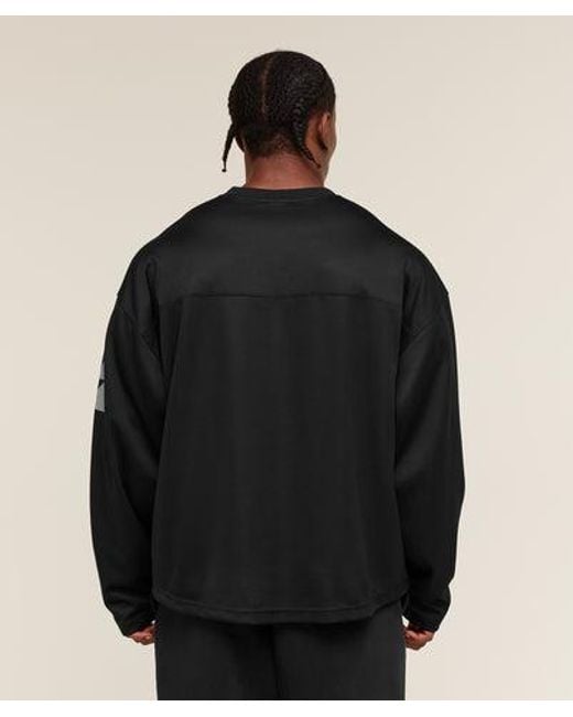 GYMSHARK Black Hockey Jersey for men
