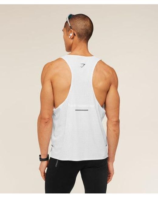 GYMSHARK White Running Elite Race Vest for men
