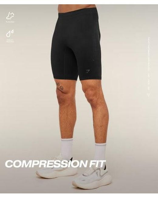 GYMSHARK Blue Running Elite Race Half Tight for men