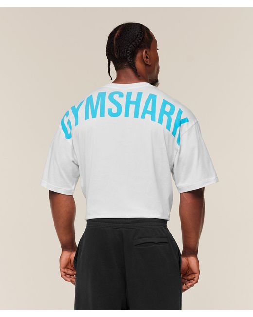 GYMSHARK Blue Power T-Shirt for men